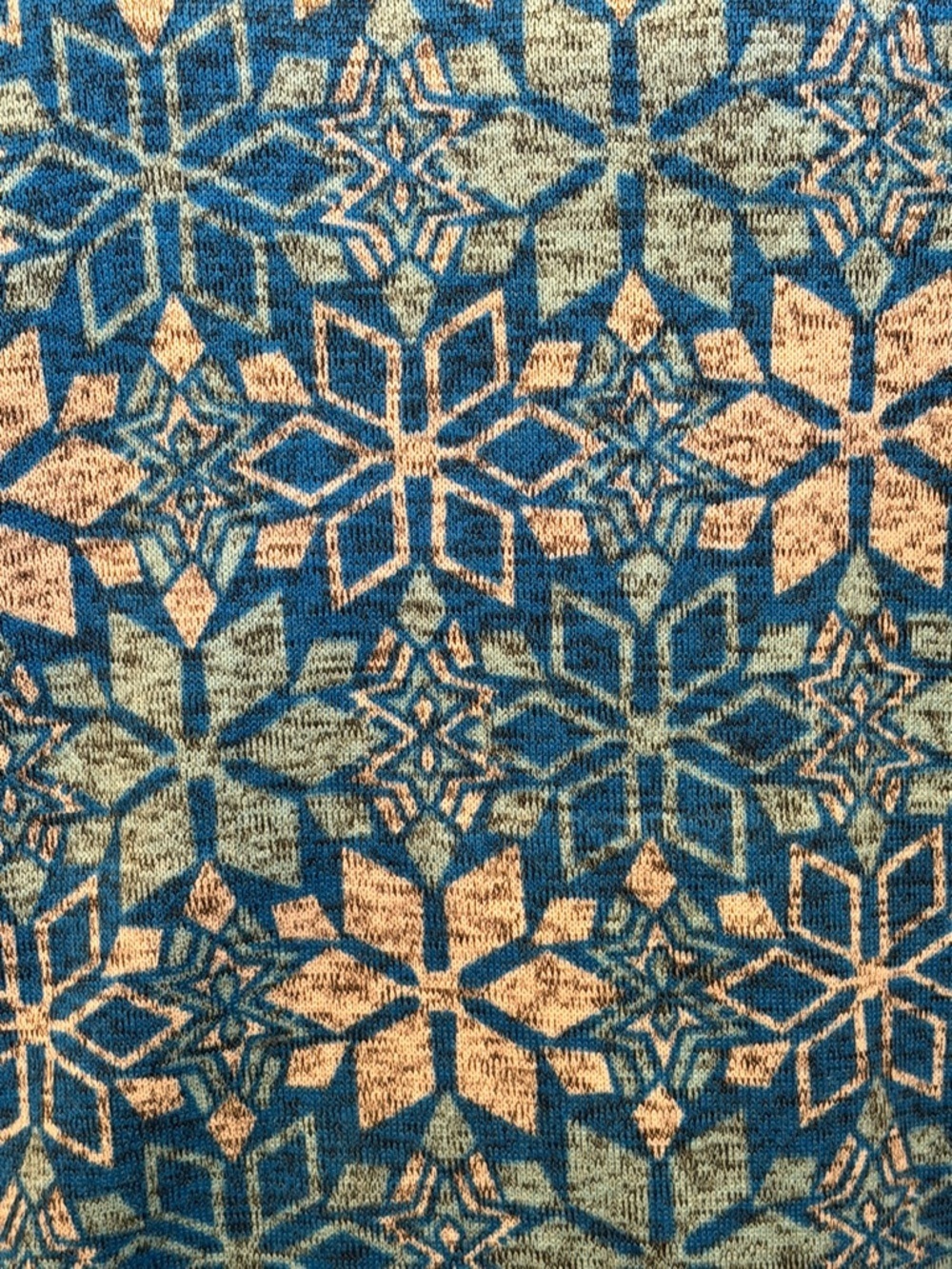 ❄️❄️❄️BOGOHO❄️❄️❄️Talbots Blue Snowflake Pattern Pullover Hoodie-Large - Picture 2 of 12